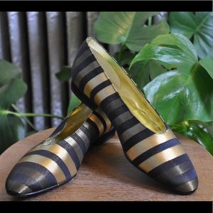 Gold and Black Demain Flats